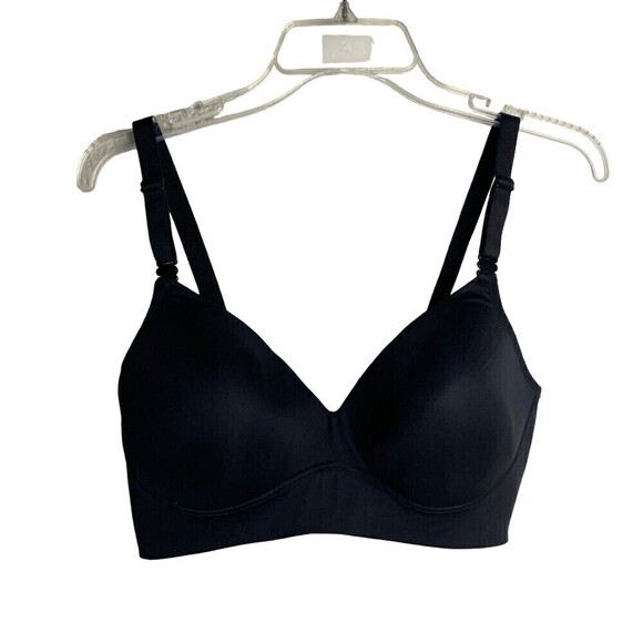 NWOT WARNERS  BLACK BRA SZ 38D ADJUSTABLE STRAPS WIRELESS - Picture 2 of 5